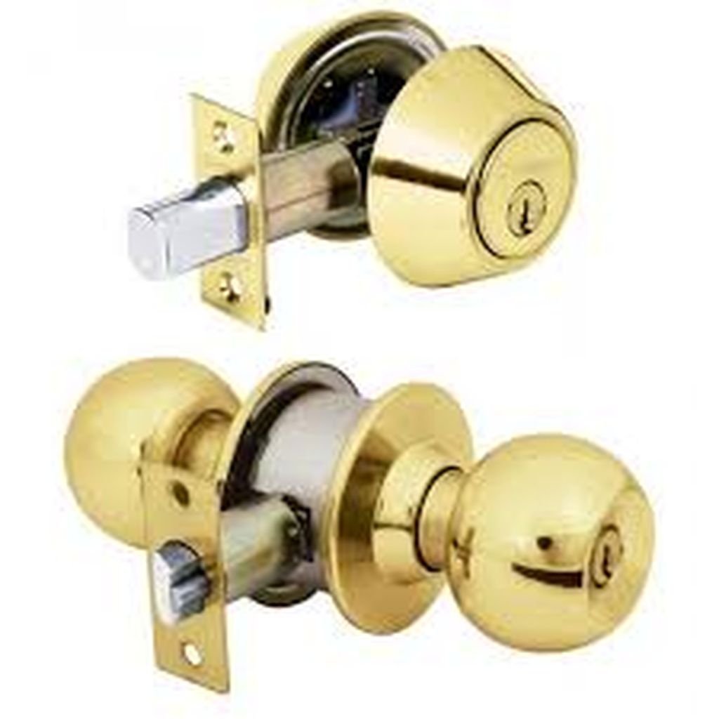 Combo cerraduras, llave-llave, latón brillante, Hemex Basic CMB-12P, 23619