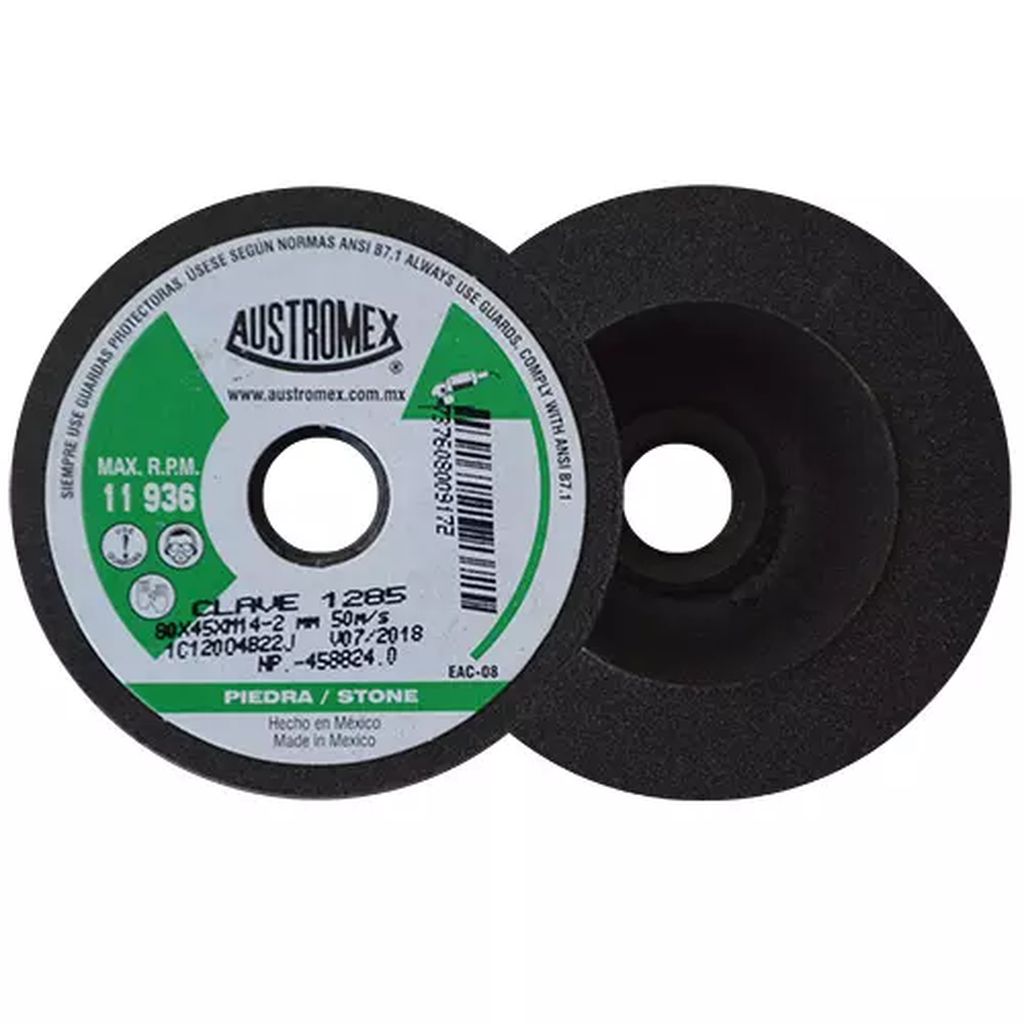 COPA ABRASIVA 3-5/32"X1-3/4"XM14-2 GRANO 120 (USO EN PIED-CONC-LADR-MARM-GRAN) CHIP-CUT, AUSTROMEX