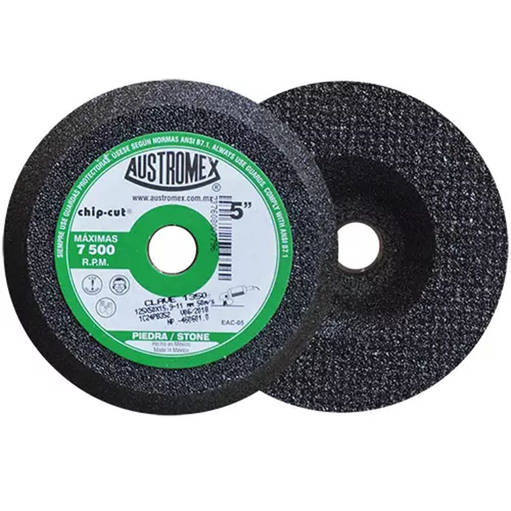COPA ABRASIVA 5"X2"X5/8-11 GRANO 24 (USO EN PIED-CONC-LADR-MARM-GRAN) CHIP-CUT, AUSTROMEX