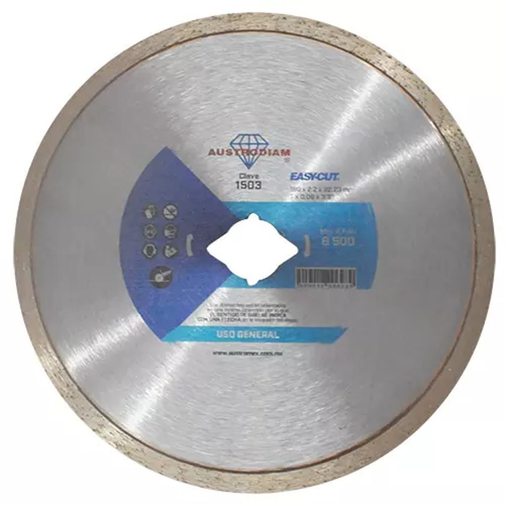 DISCO DE DIAMANTE 7"X0.08"X7/8" RIN CONTINUO USOS GENERALES (EASY-CUT), AUSTRODIAM