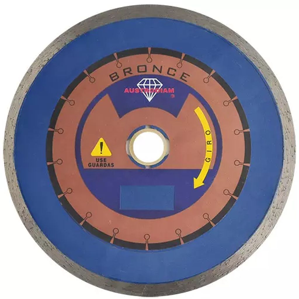 DISCO DE DIAMANTE 4"X0.08"X7/8" RIN CONTINUO USOS GENERALES AZUL BRONCE (CHIP CUT), AUSTRODIAM