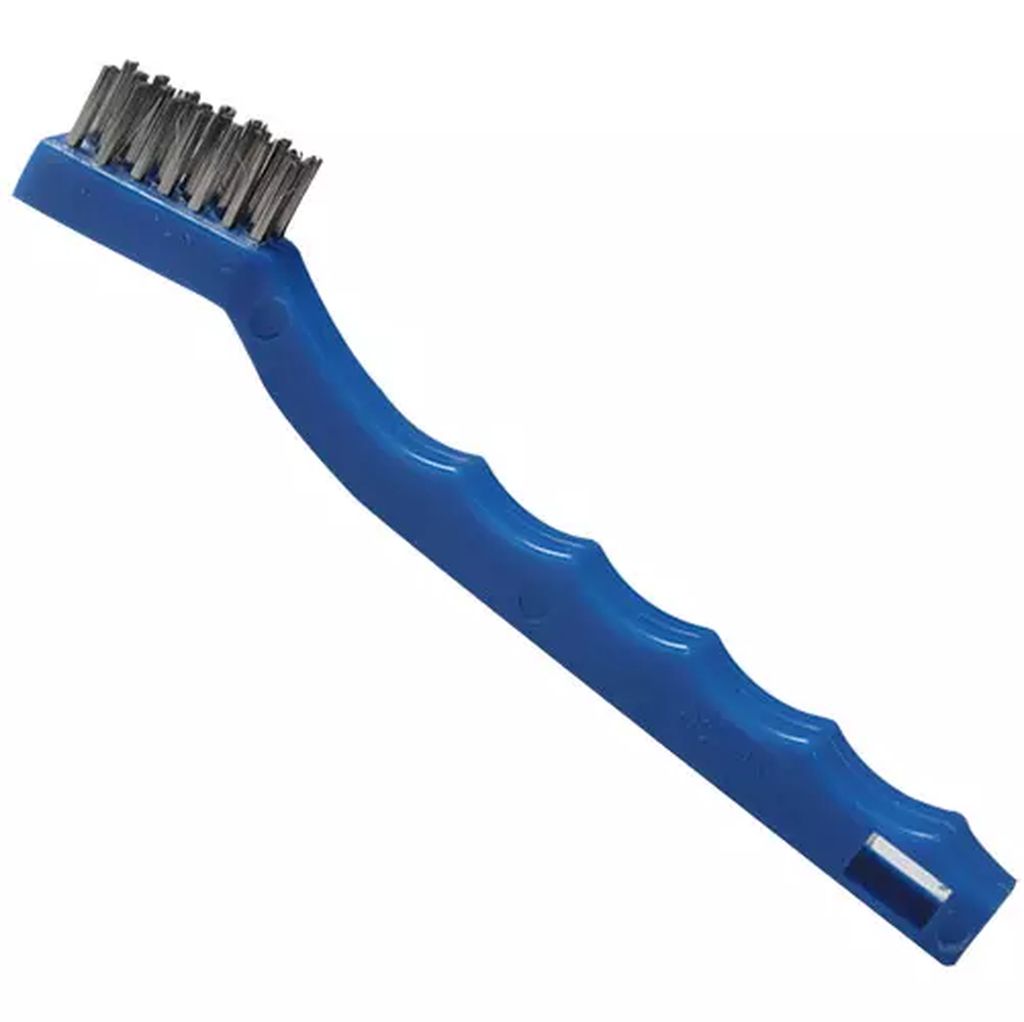 CEPILLO DE ALAMBRE 1/2"X0.006" 3X7 HILERAS ACERO INOXIDABLE MANGO DE PLASTICO, TENAZIT
