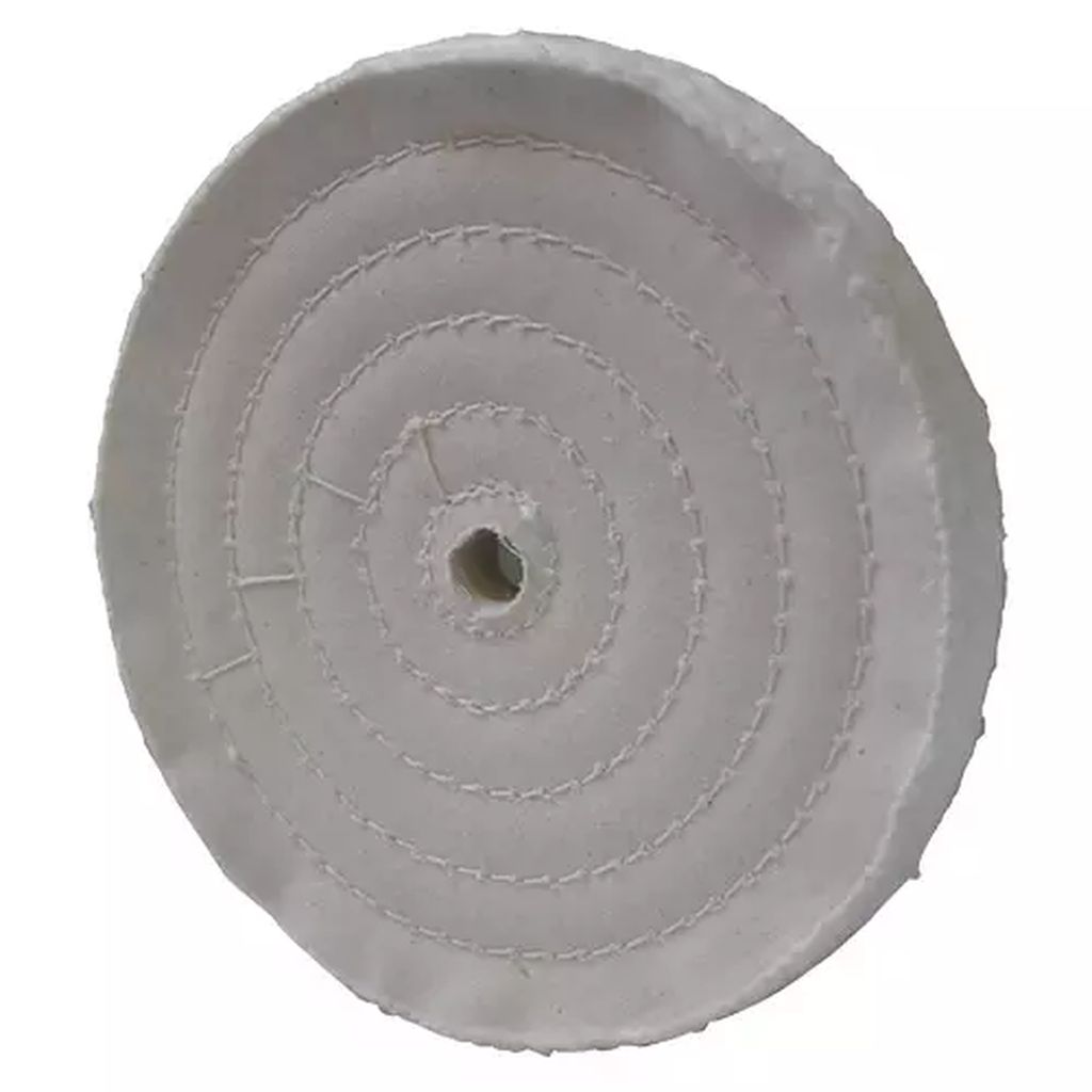 RUEDA DE TELA P/PULIDO Y ABRILLANTADO 6" X 1/2" (BLANCA ABRILLANTADO), TENAZIT