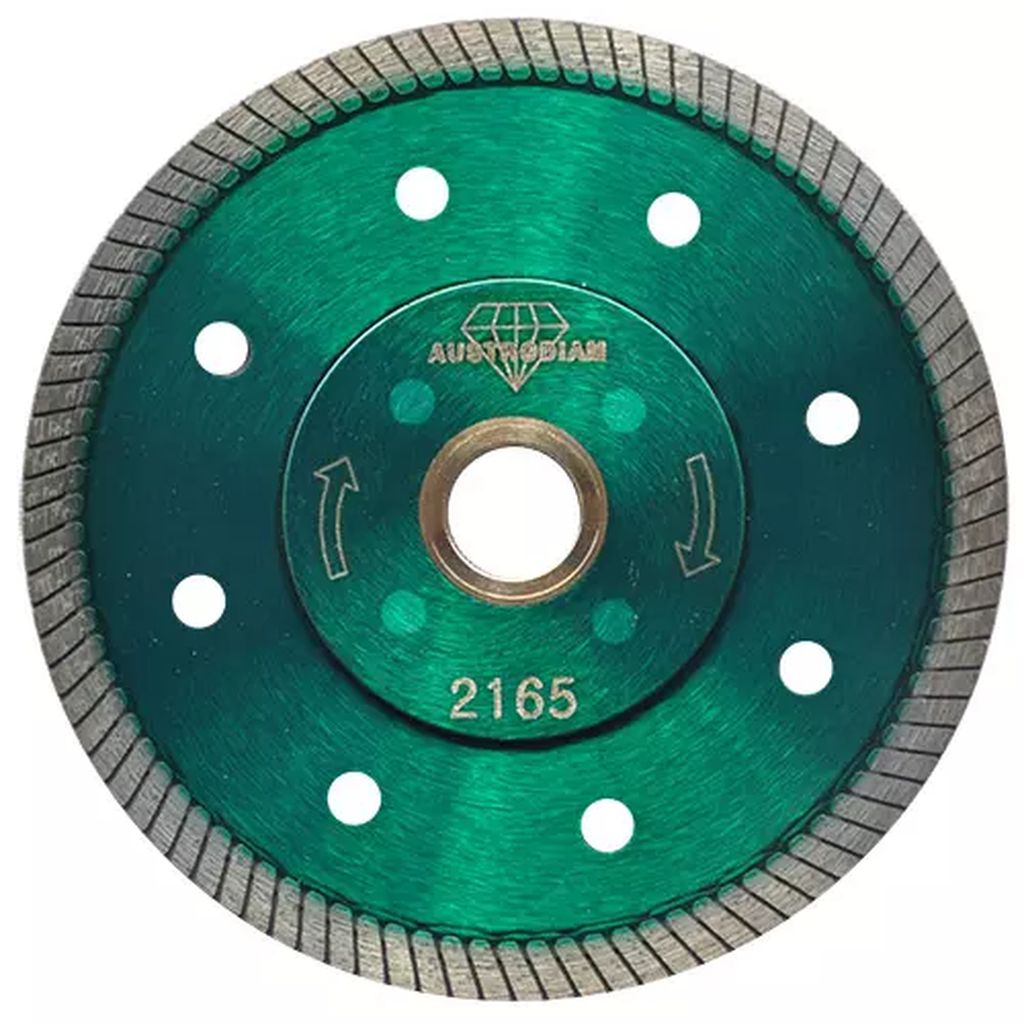 DISCO DE DIAMANTE 4.1/2"X0.04"X7/8" CON REFUERZO CENTRAL PARA CORTE DE GRANITO  VERDE PLATA, AUSTRODIAM