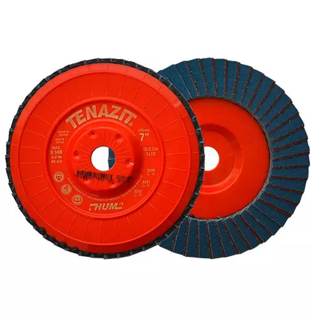 DISCO LAMINADO 7"X7/8" G40 FLEXIBLE P/DESBASTE Y ACABADO (HUM), TENAZIT