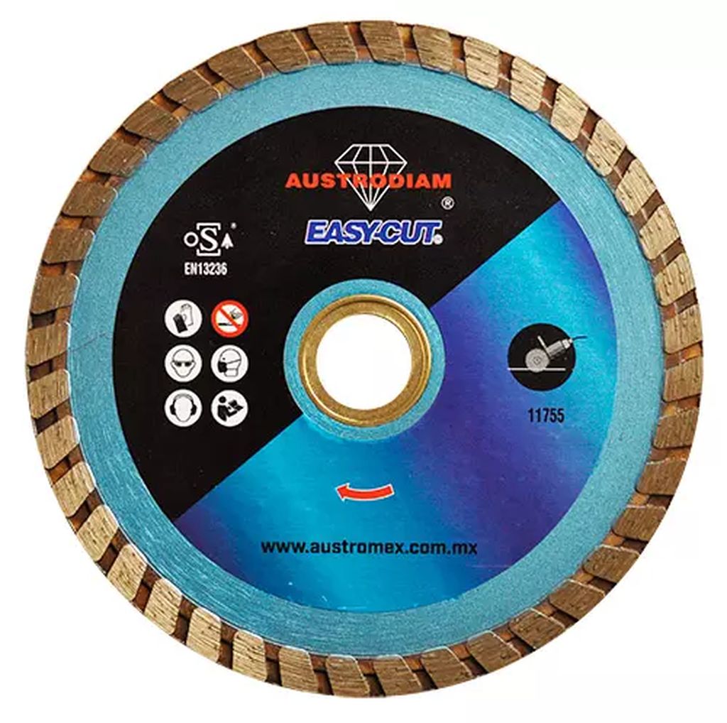 DISCO DE DIAMANTE 4.1/2"X0.09"X7/8" TURBO USOS GENERALES (EASY-CUT), AUSTRODIAM