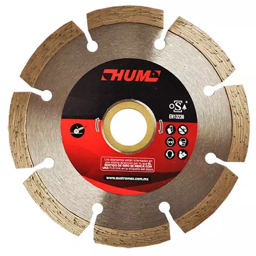 DISCO DE DIAMANTE 4"x0.07x7/8" SEGMENTADO USOS GENERALES (HUM), AUSTRODIAM