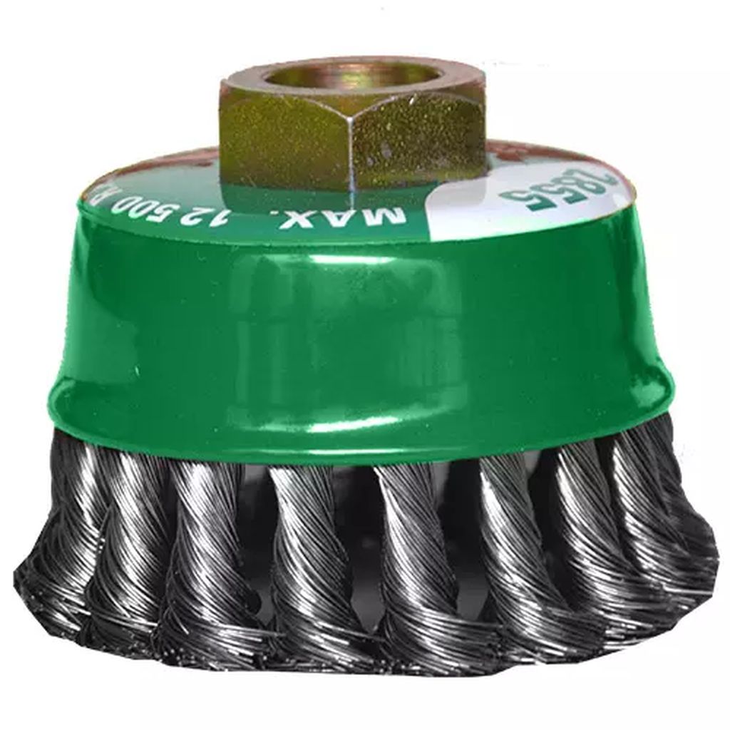 CARDA COPA ALAMBRE TRENZADO 3"X0.014"X5/8-11HX3/4" ACERO AL CARBON CHIP-CUT, TENAZIT