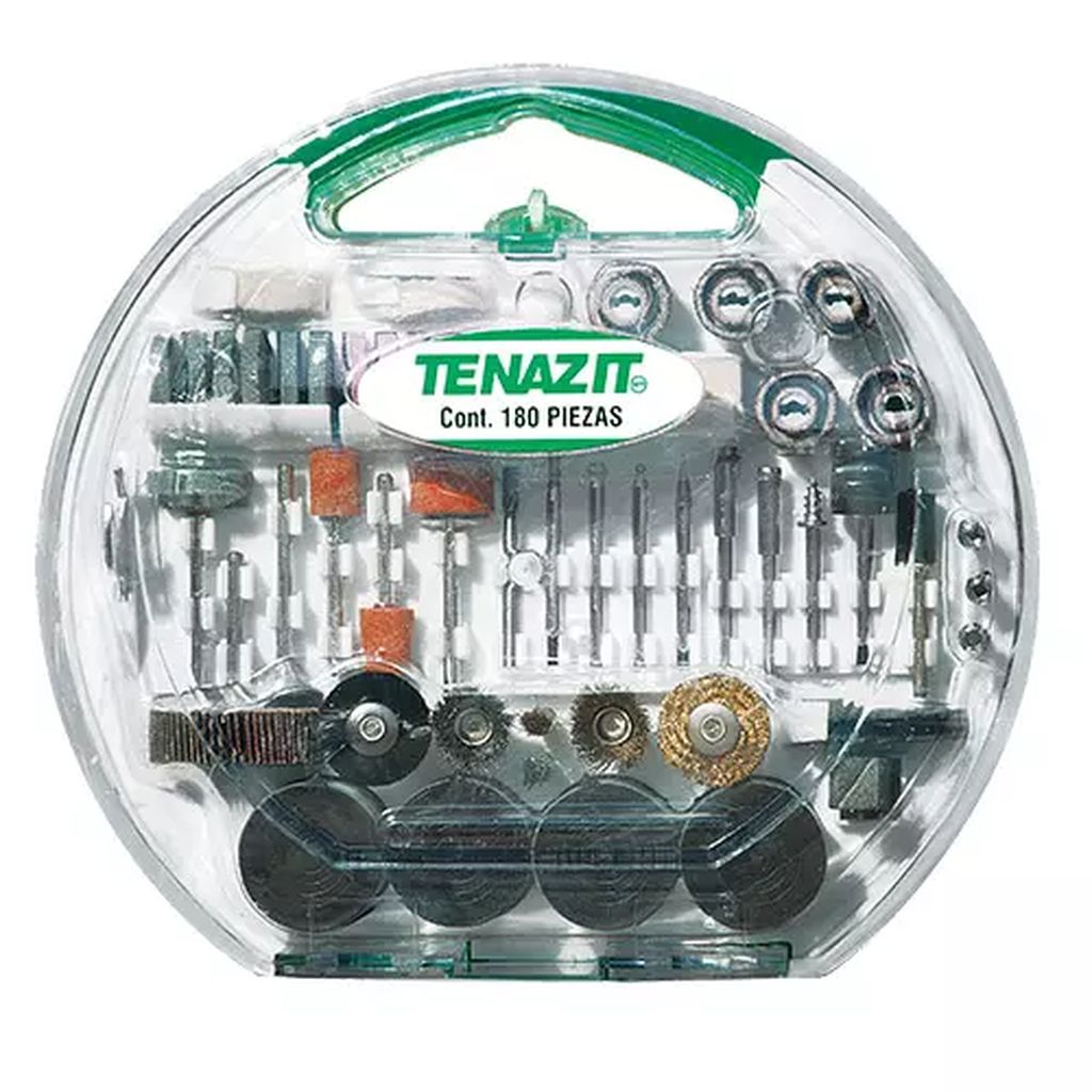 JUEGO DE ACCESORIOS PARA MOTO-TOOL CON 180 PZAS, TENAZIT