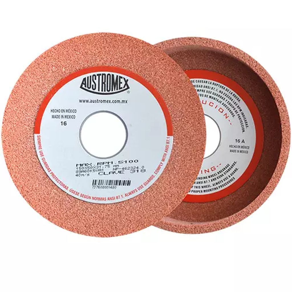 RUEDA ABRASIVA 6"X2"X1.1/4" G60 T-6 USO GRL.  (NARANJA), AUSTROMEX