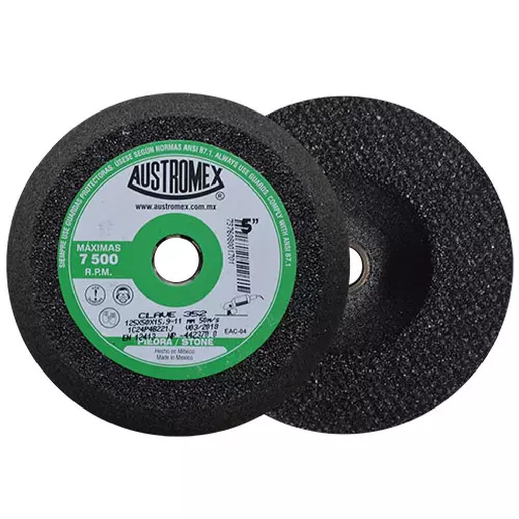 COPA ABRASIVA 5"X2"X5/8-11 GRANO 24 (USO EN PIED-CONC-LADR-MARM-GRAN), AUSTROMEX