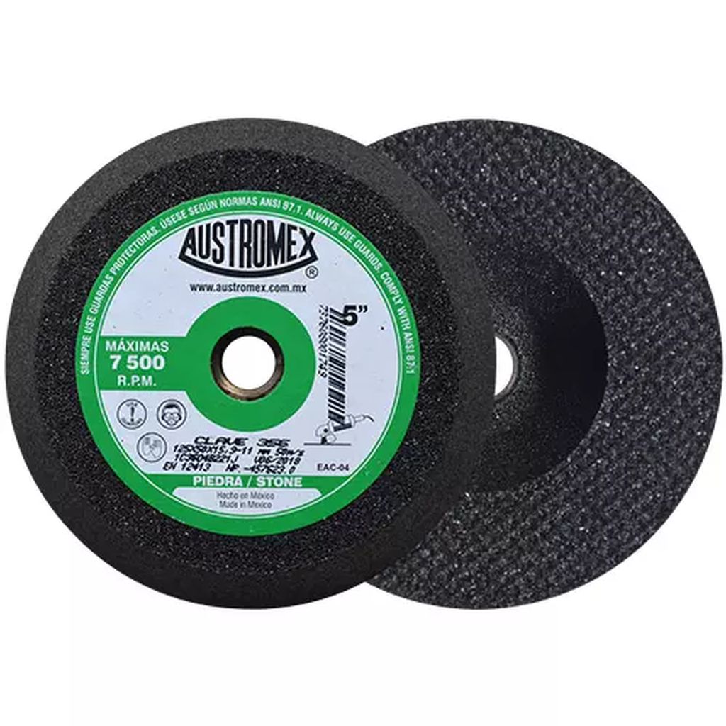 COPA ABRASIVA 5"X2"X5/8-11 GRANO 36 (USO EN PIED-CONC-LADR-MARM-GRAN), AUSTROMEX