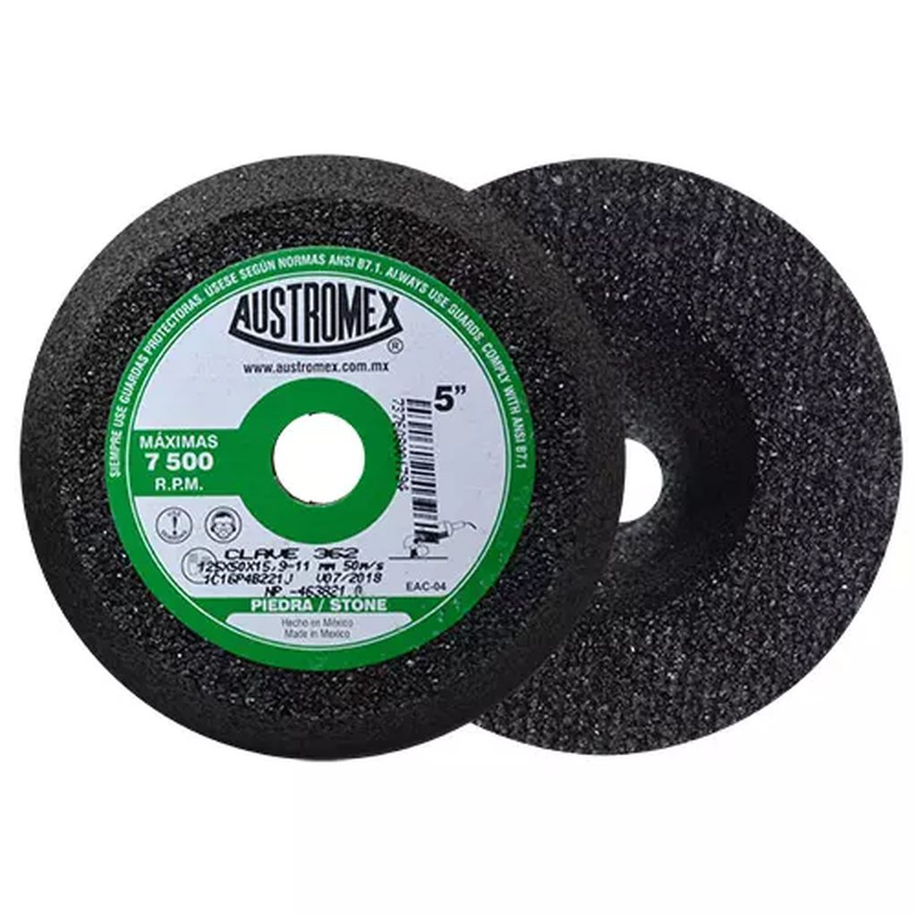 COPA ABRASIVA 5"X2"X5/8-11 GRANO 16 (USO EN PIED-CONC-LADR-MARM-GRAN), AUSTROMEX