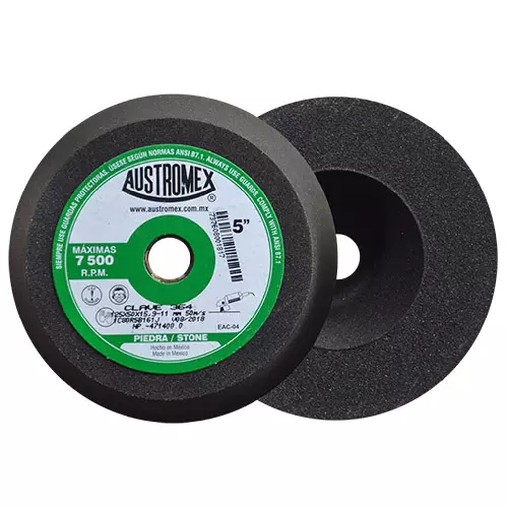 COPA ABRASIVA 5"X2"X5/8-11 GRANO 80 (USO EN PIED-CONC-LADR-MARM-GRAN), AUSTROMEX