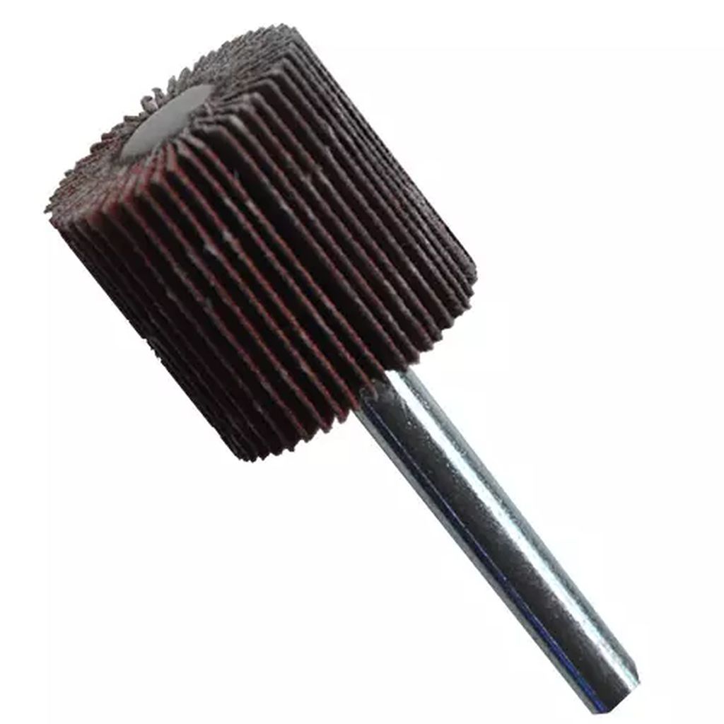 RUEDA FLAP 1"X1"X1/4" G120 C/VASTAGO, TENAZIT