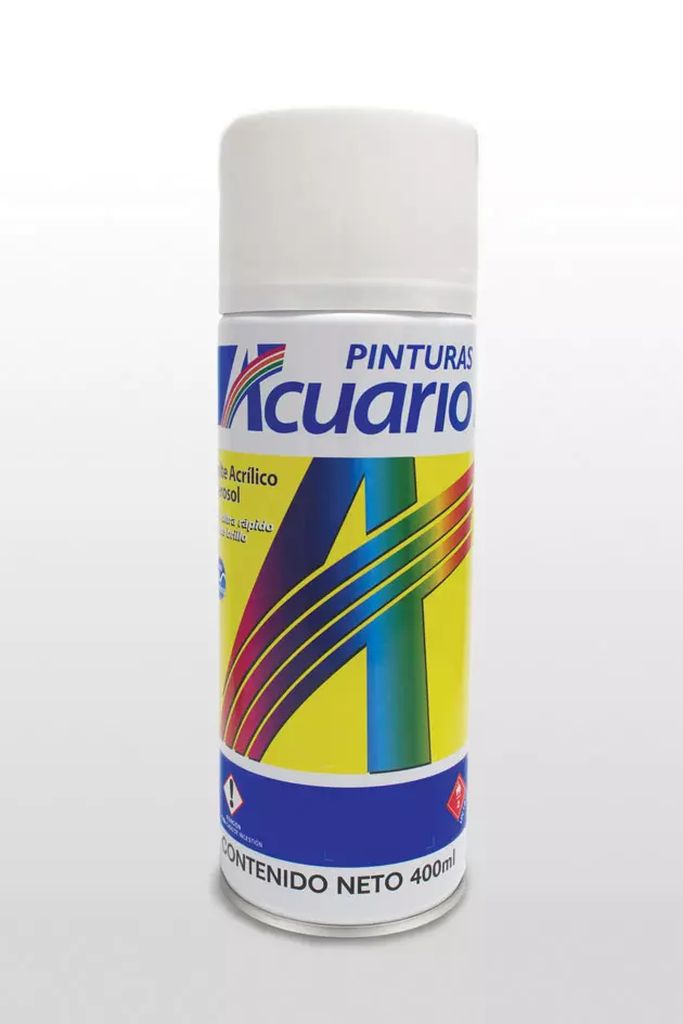 PINTURA EN AEROSOL 400ML BLANCO MATE, ACUARIO