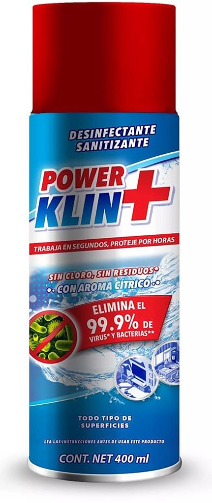 DESINFECTANTE EN AEROSOL ELIMINA 99.9%  VIRUS Y BACTERIAS S/CLORO S/RESIDUOS AROMA CITRICO (400ML), ACUARIO
