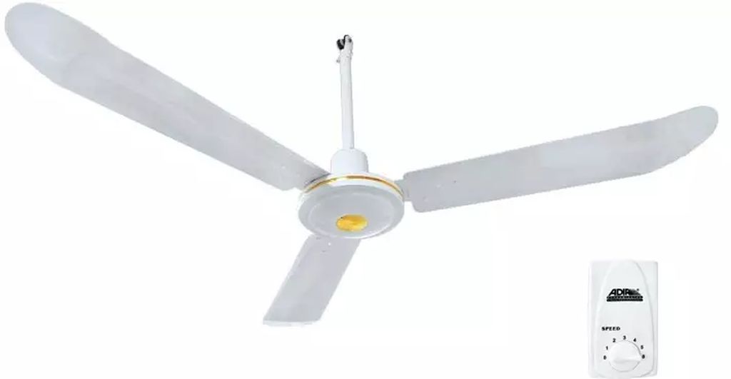 VENTILADOR PARA TECHO INDUSTRIAL 56" 5 VEL. 3 ASPAS CON CONTROL A LA PARED, ADIR
