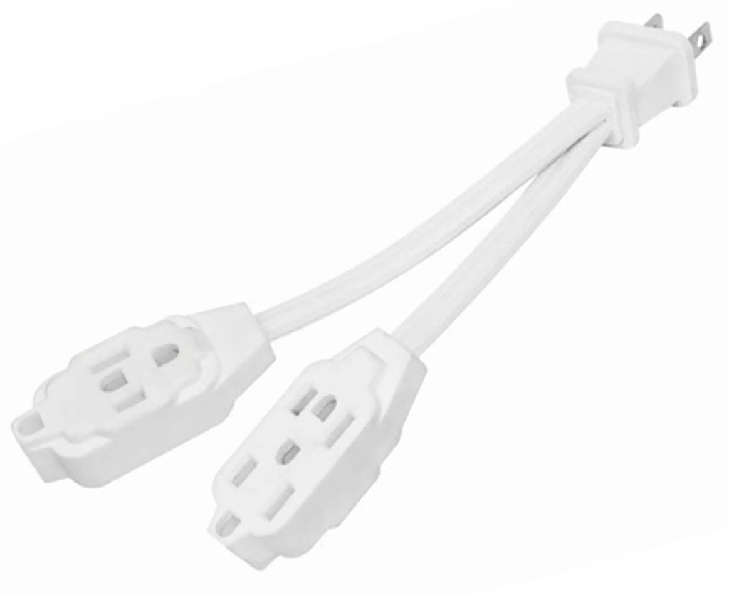 MINI EXTENSION ELECTRICA CASERA DUAL BLANCA 10 CM, ADIR