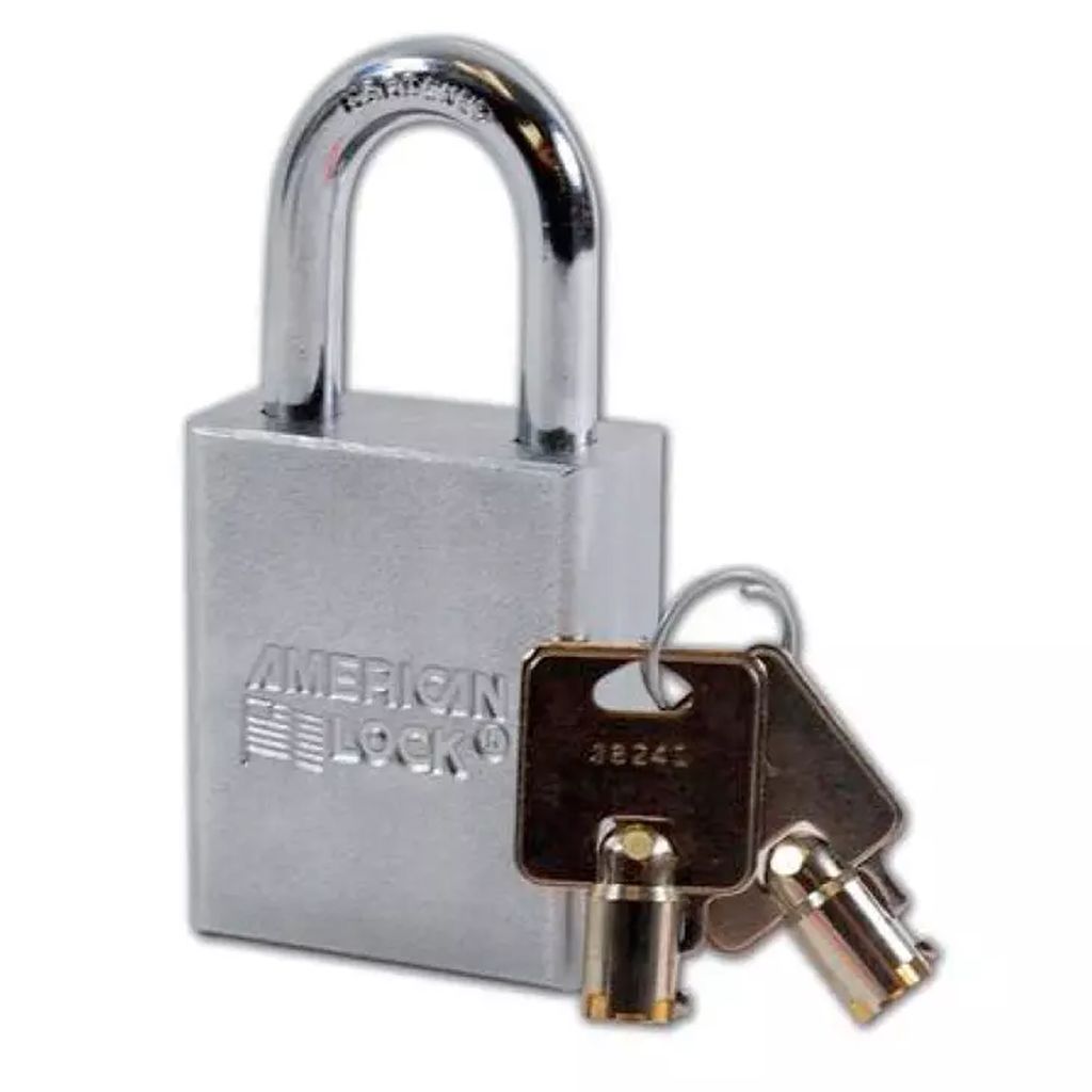 CANDADO DE ACERO 50MM GANCHO LARGO CERROJO BANCARIA, AMERICAN LOCK