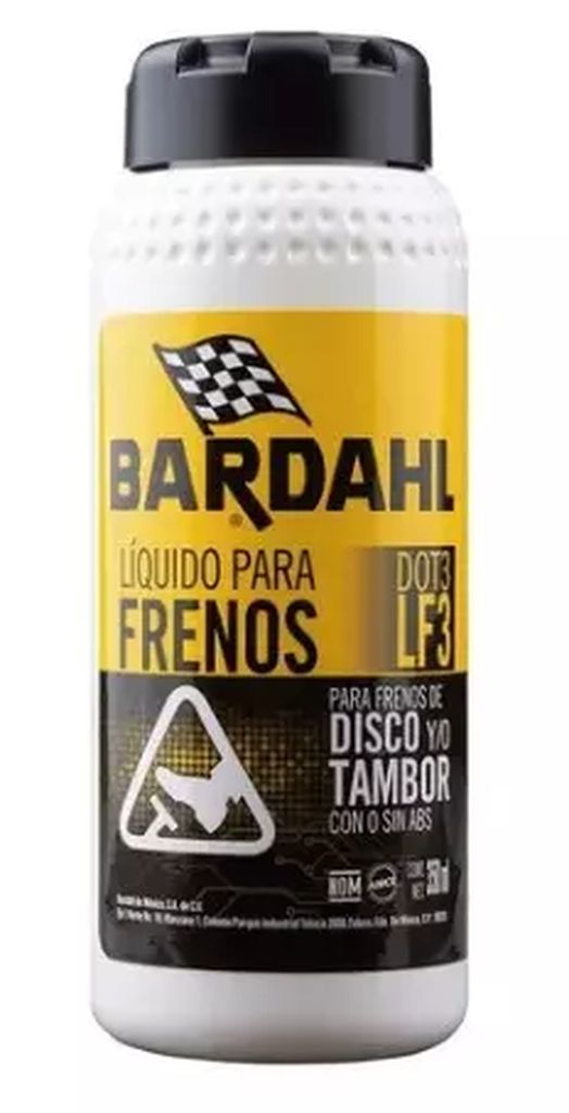 LIQUIDO P/FRENOS BOTE 350 ML(DOT-3), BARDAHL