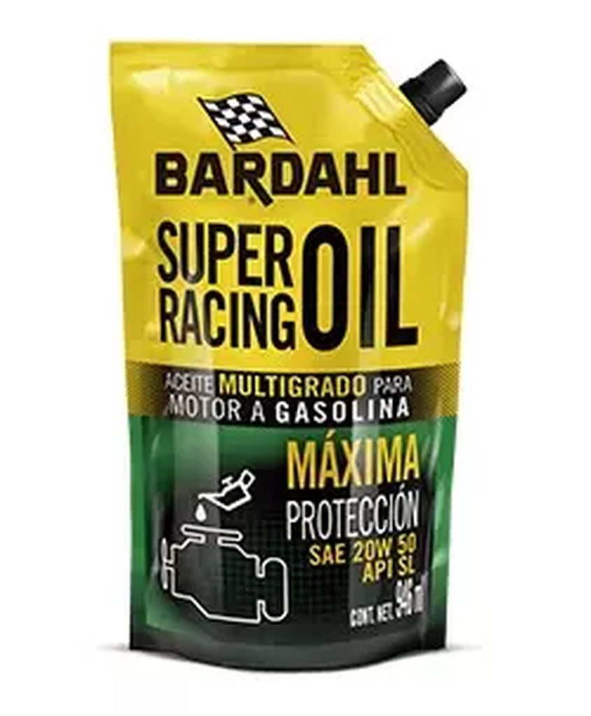 ACEITE P/MOTOR A GASOLINA MULTIGRADO 20W50 SL 946 ML (SUPER RACING OIL), BARDAHL