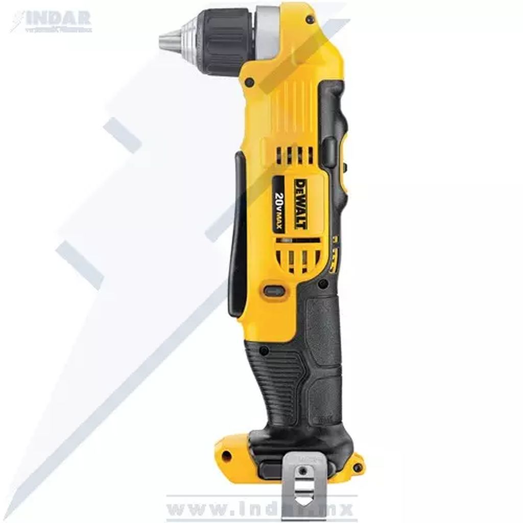 TALADRO ATORNILLADOR INALAMBRICO ANGULAR 3/8" 20 V VVR 0-650/0-2000 RPM CON LUZ LED S/BAT S/CARG, DEWALT