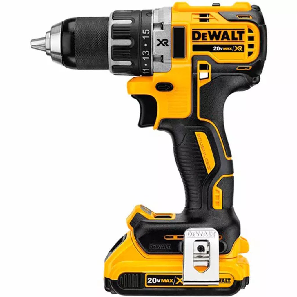 TALADRO ATORNILLADOR INALAMBRICO 1/2" 20V 2VR 550-2000RPM 70NM XR LI-ION S/CARBONES C/2BAT CARG+CAJA, DEWALT
