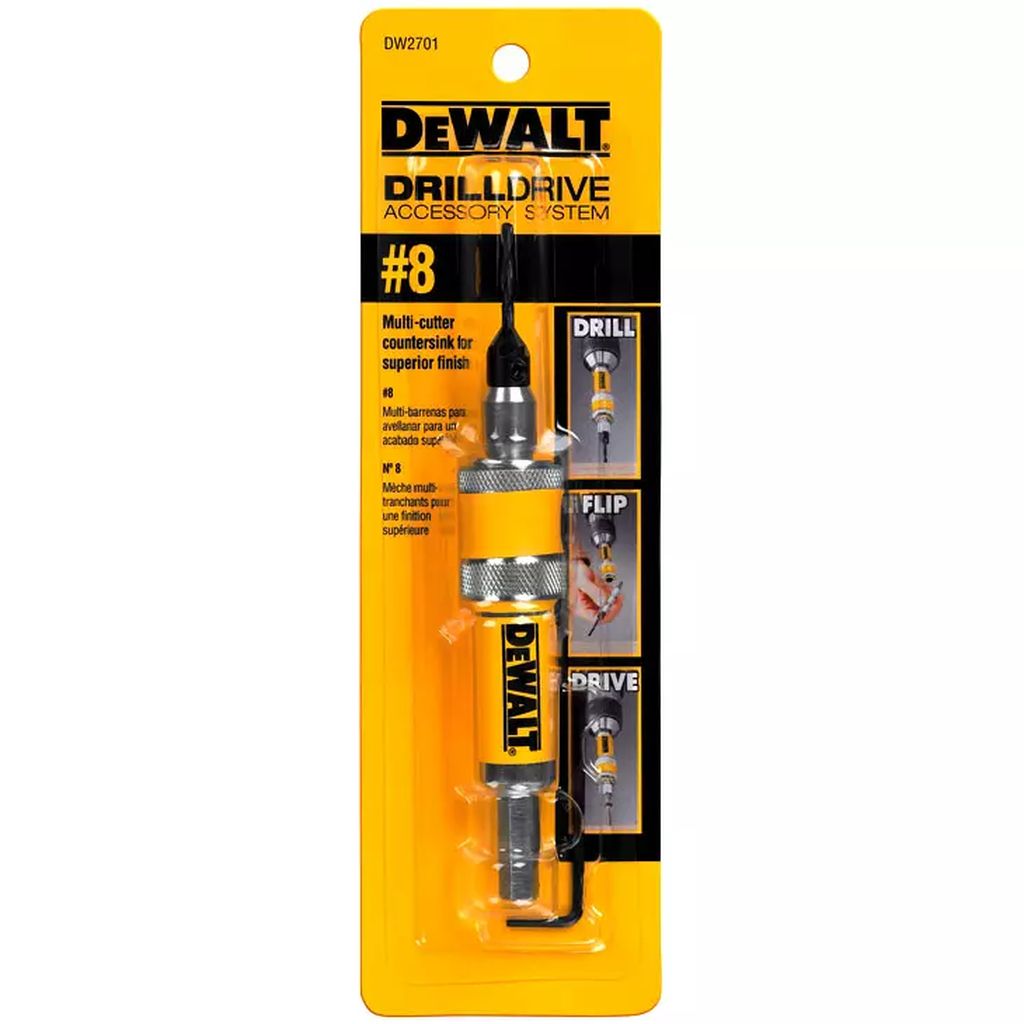 ADAPTADOR REVERSIBLE PERFORADOR-AVELLANADOR-ATORNILLADOR #8 7/64", DEWALT