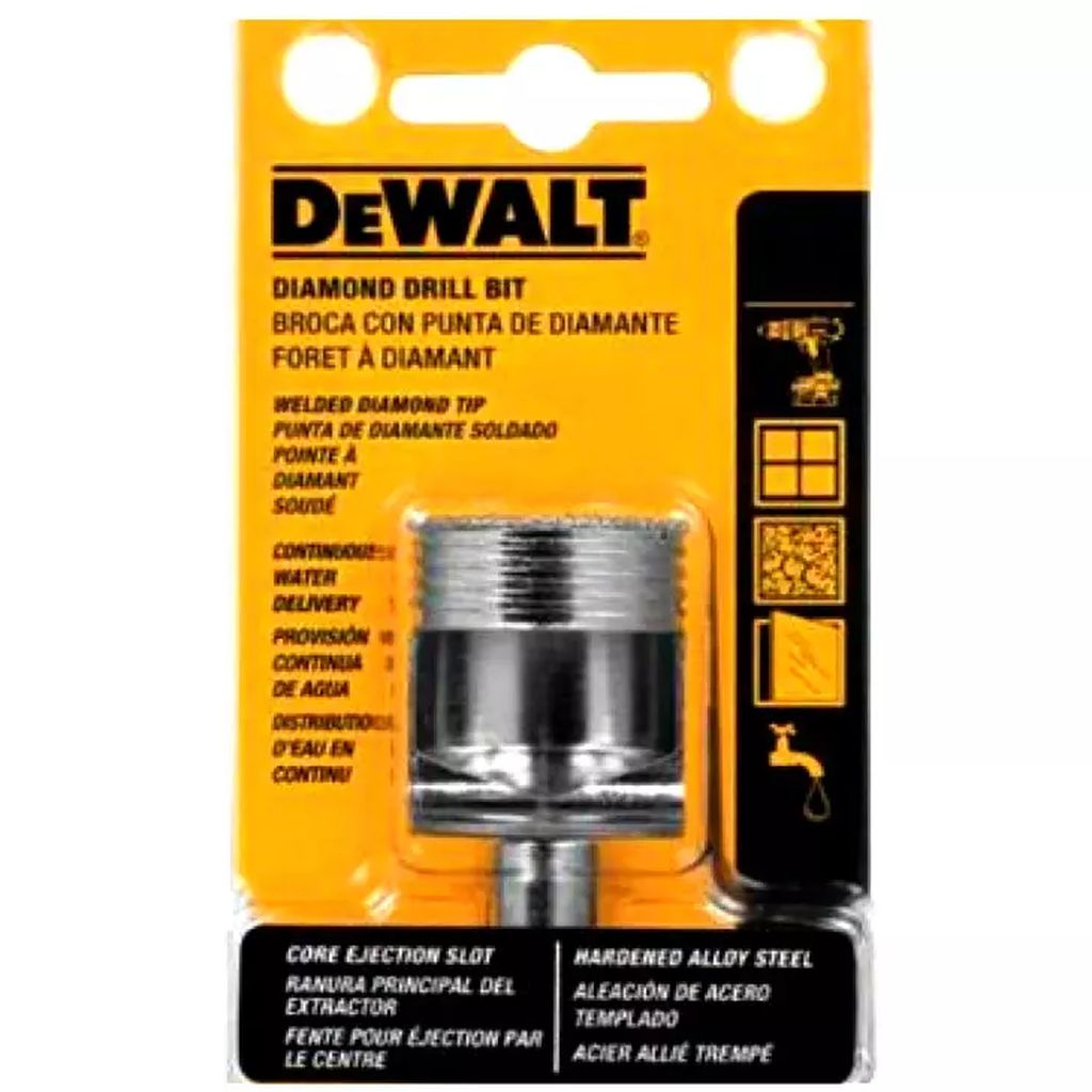 BROCA DE DIAMANTE 3/8" PARA PERFORAR CERÁMICA, VIDRIO, AZULEJO, PORCELANATO, DEWALT