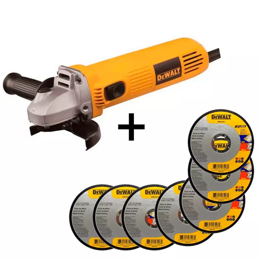 MINI ESMERILADORA ANGULAR 4.1/2" 700W 11000RPM+DISCO P/CORTE METAL/A.INOX 4.1/2"X1/25"X7/8"(7PZS), DEWALT