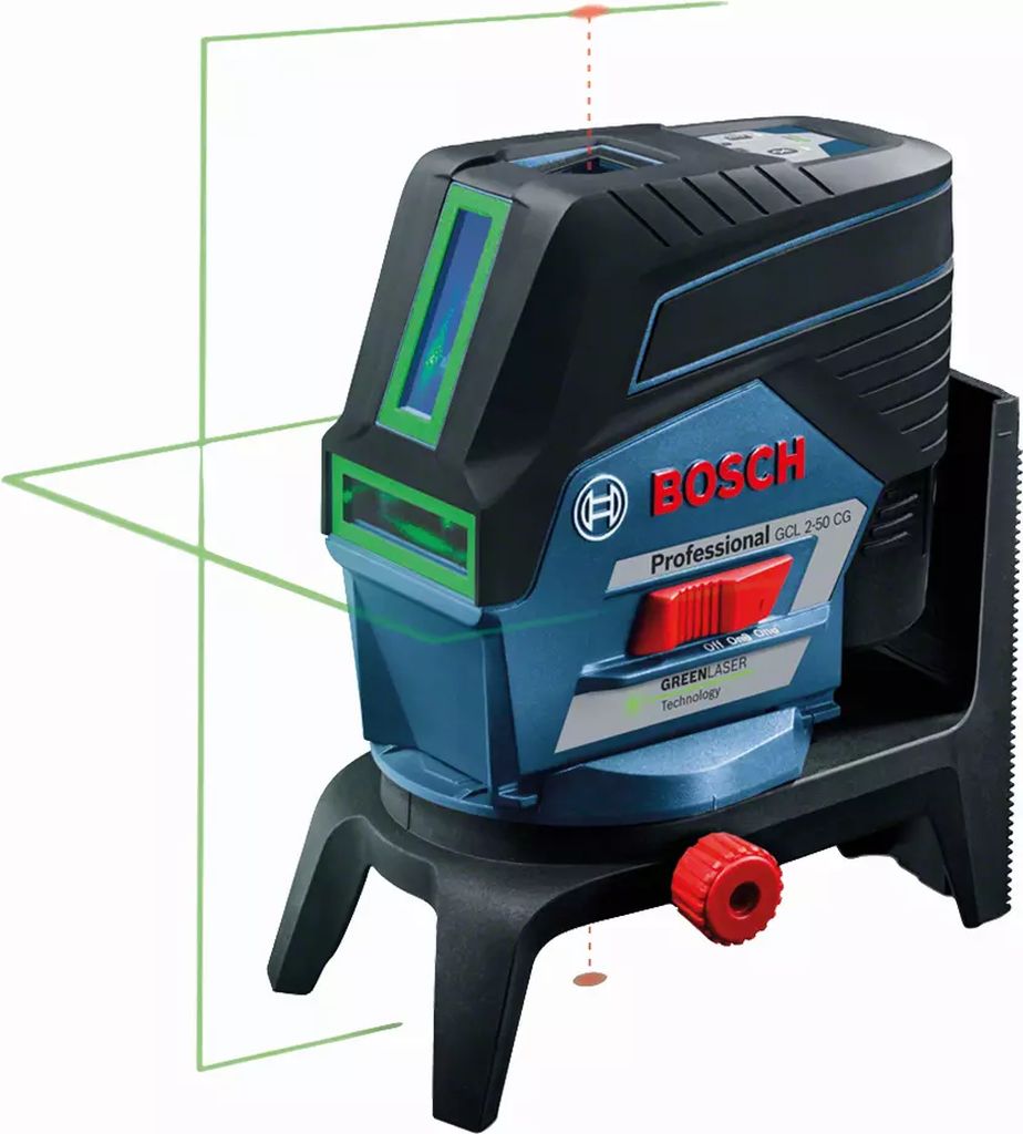 NIVEL LASER DE 2 LINEA VERDE 50M +/- 0.3, 4X1.5V LR6 (AA)(GCL 2-50 G), BOSCH