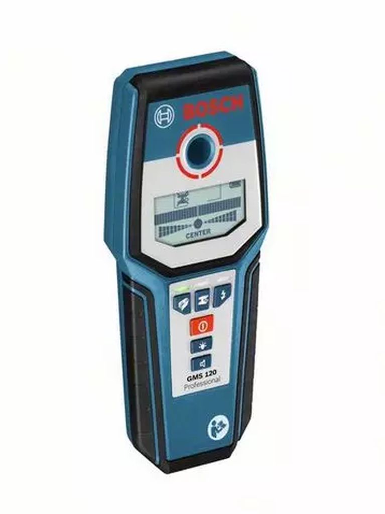 DETECTOR DIGITAL DE MAT.FERR., NO FERR., MADERA Y COBRE HASTA 120MM DE PROFUNDIDAD GMS 120, BOSCH