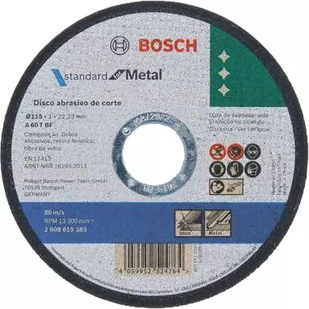 DISCO PARA CORTE DE METAL 4.1/2"X1MMX7/8" (STANDARD FOR METAL), BOSCH