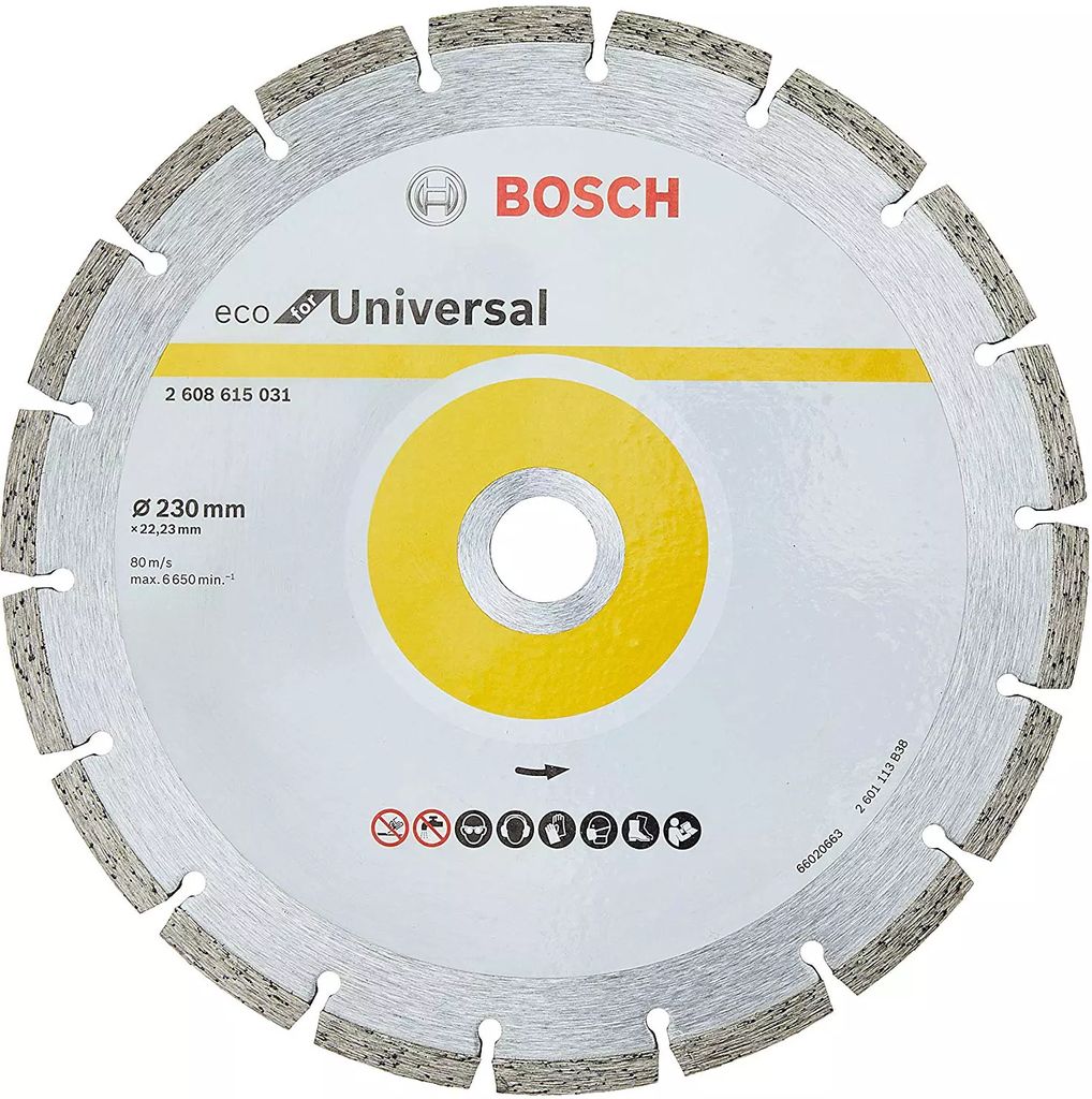 DISCO DE DIAMANTE 9"X7/8" SEGMENTADO USOS GENERALES (ECO FOR UNIVERSAL), BOSCH
