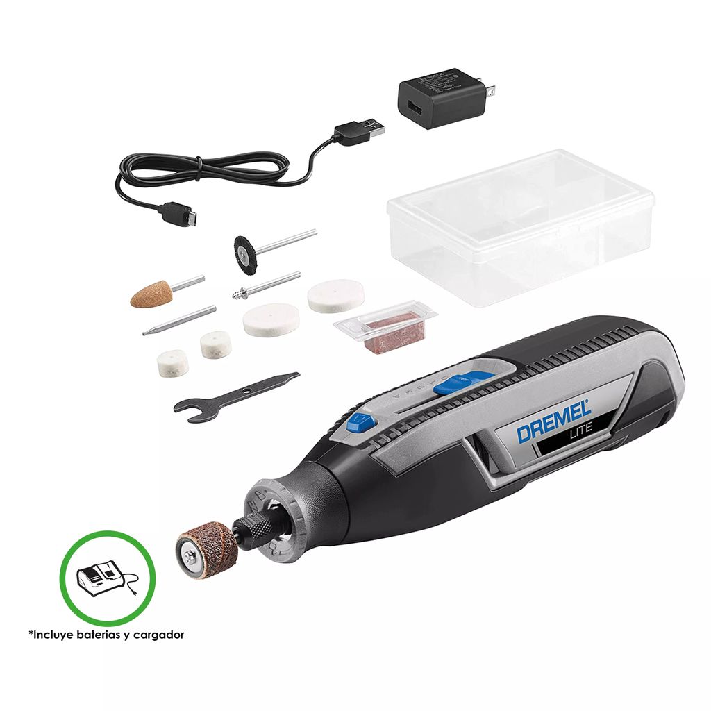 MOTO-TOOL INALAMBRICO 4 V 8000-25000 RPM CON CARGADOR USB Y 10 ACCS (DREMEL LITE), DREMEL