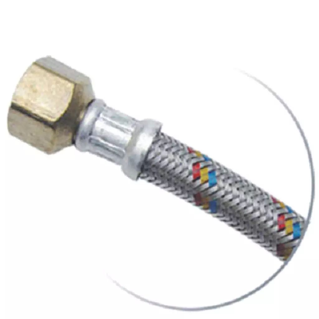 MANGUERA PARA GAS FLEXIBLE DE ALUMINIO 1.5MT SALIDA 3/8"X3/8", BORO