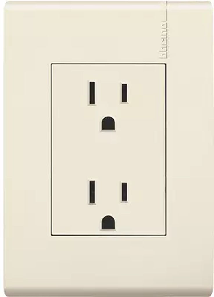 CONTACTO ELECTRICO CON PLACA DOBLE ATERRIZADO 2P+T PROTEC INFANTIL 15A 127-250V BCA, MODUS PRO