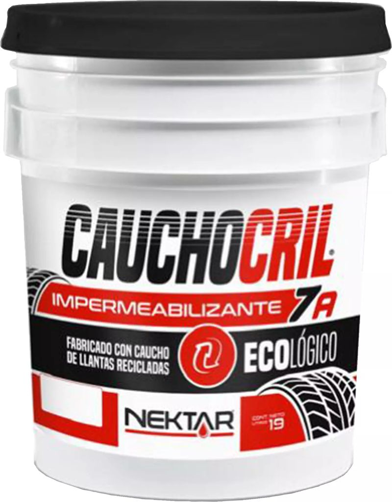 [C0 28700] IMPERMEABILIZANTE 7 AÑOS 19 LT BLANCO ECOLOGICO DE CAUCHO DE LLANTAS, CAUCHOCRIL