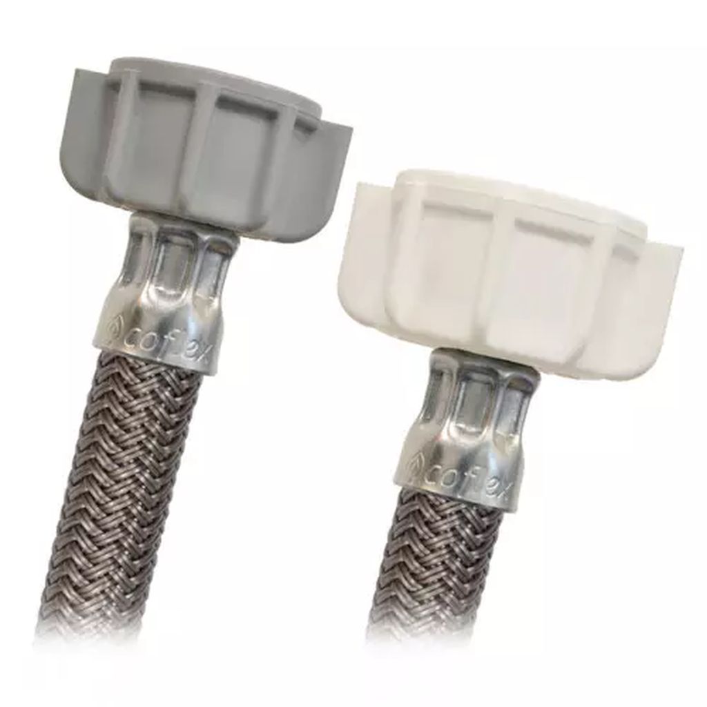 MANGUERA PARA WC FLEXIBLE DE VINILO TRADICIONAL 50CM SALIDA 1/2"X7/8" TUERCA PLASTICA, COFLEX