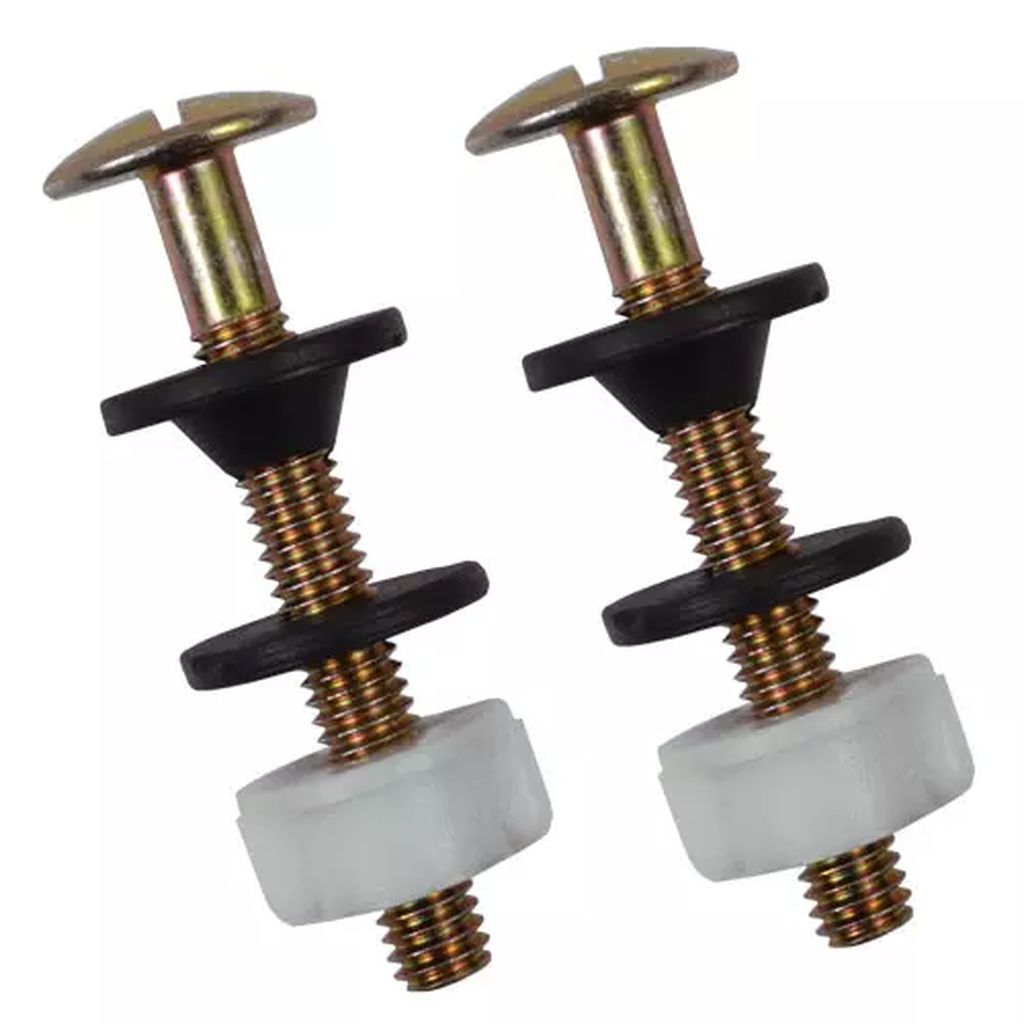 JUEGO DE TORNILLOS METALICOS DE 5/16" PARA ACOPLAR W. C., COFLEX