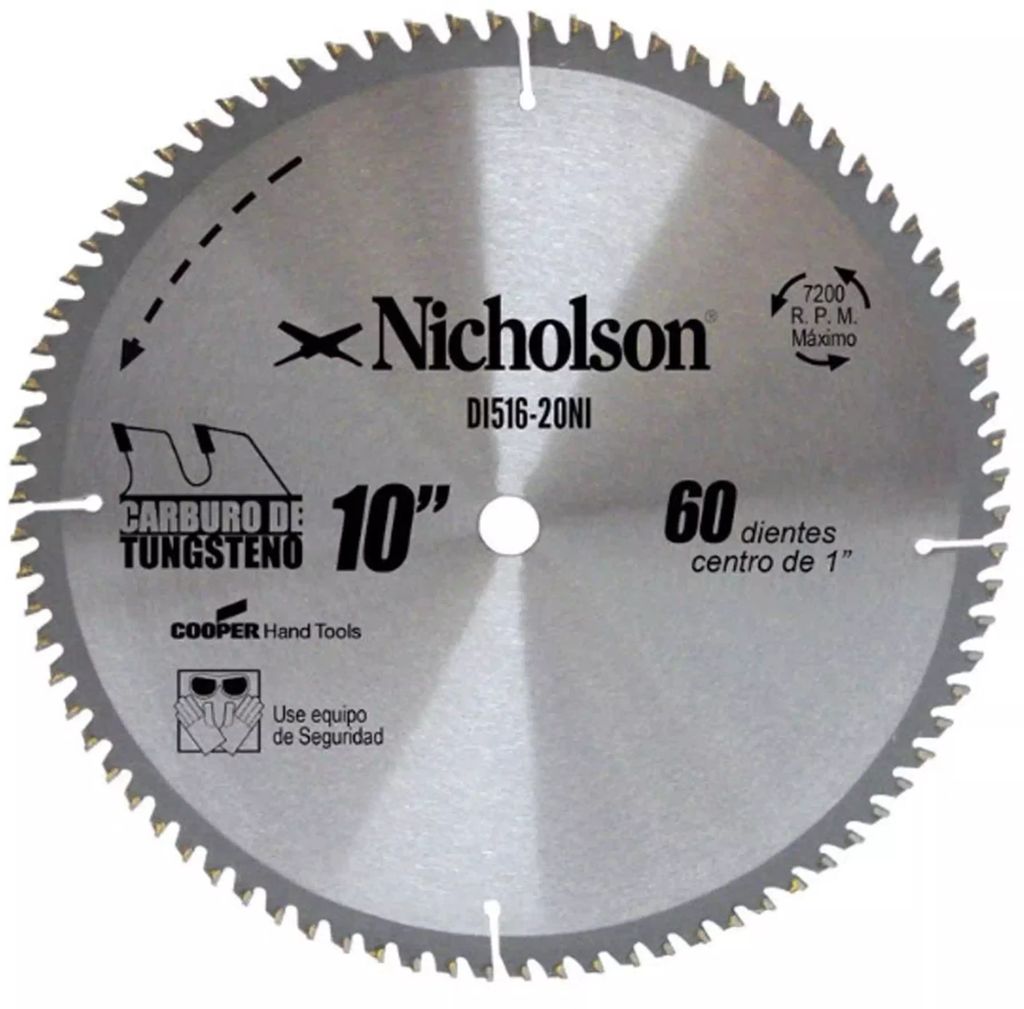 DISCO SIERRA CIRCULAR 10" 60DT, NICHOLSON