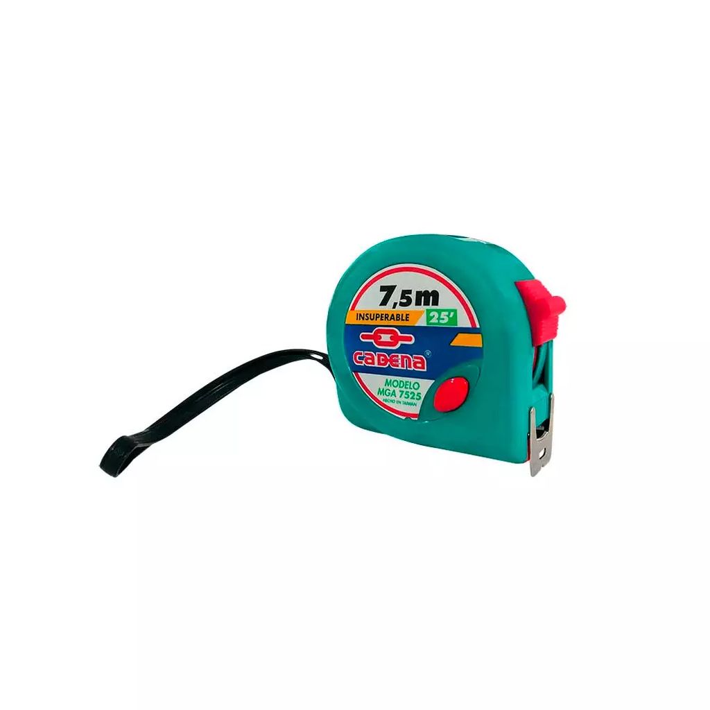 FLEXOMETRO 7.5MT X 25MM DOBLE VISTA, CADENA