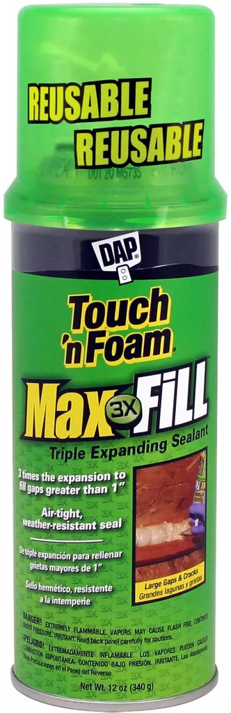 ESPUMA DE POLIURETANO 340 ML (12 OZ) (TOUCH N FOAM MAX FILL), DAP