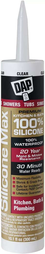 SILICON BAÑOS Y COCINAS TRANSPARENTE 300ML, DAP