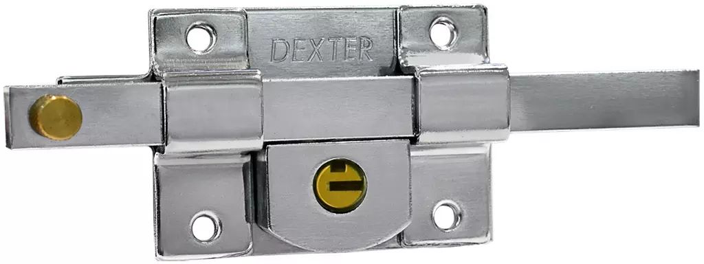 CERRADURA DE BARRA FIJA DER LLAVE DE PUNTOS CROMADA, DEXTER