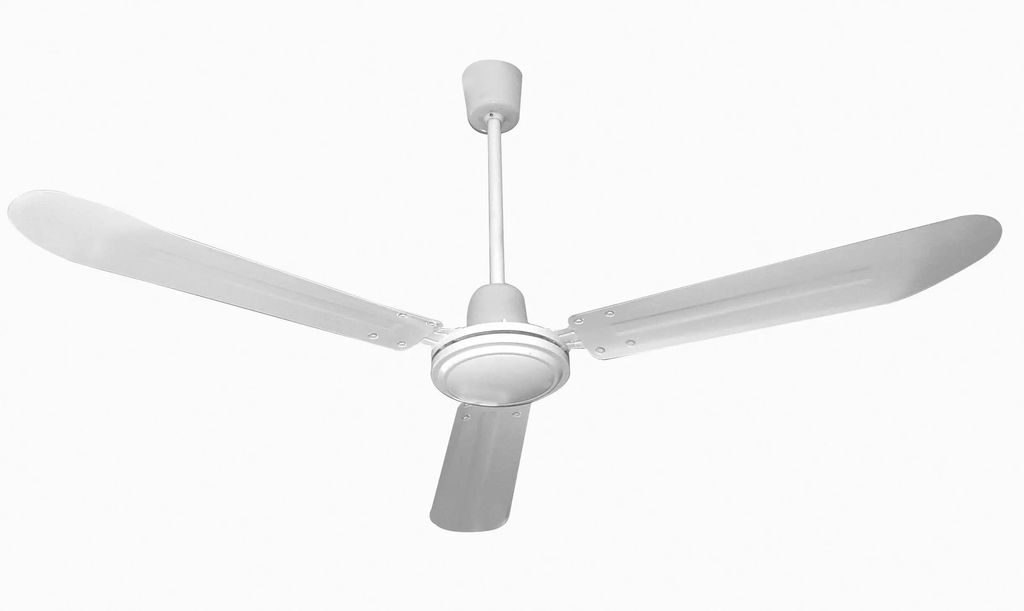 VENTILADOR PARA TECHO INDUSTRIAL 56" 5 VEL. 3 ASPAS CON CONTROL DE PARED BLANCO D1 7755