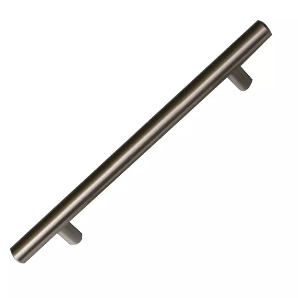 JALADERA 124MM BARRA DE ACERO NIQUEL SATINADO, HANDYHOME