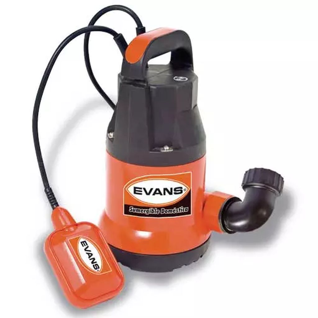 BOMBA SUMERGIBLE 1/2 HP DOMESTICA AGUA LIMPIA, EVANS