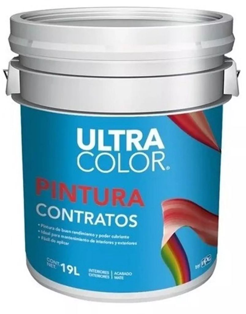PINTURA VINILICA ACRILICA 19 LT BLANCO (CONTRATOS), ULTRACOLOR